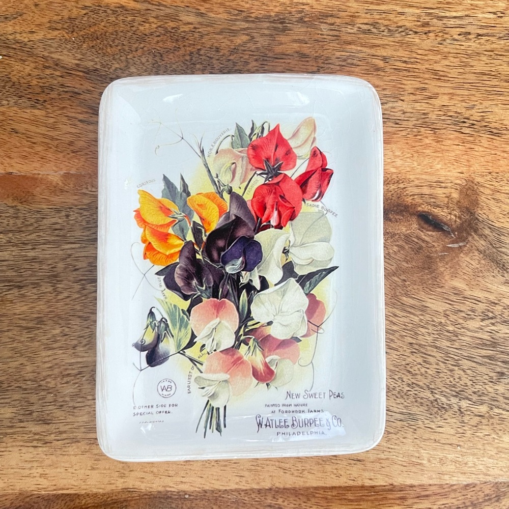 Floral designed tray